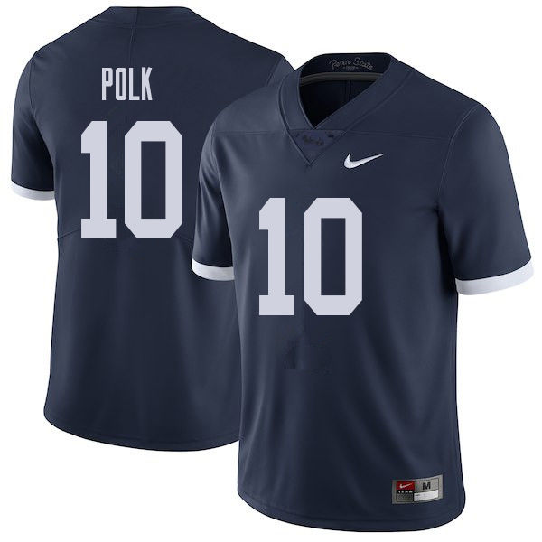 Men #10 Brandon Polk Penn State Nittany Lions College Throwback Football Jerseys Sale-Navy - Click Image to Close